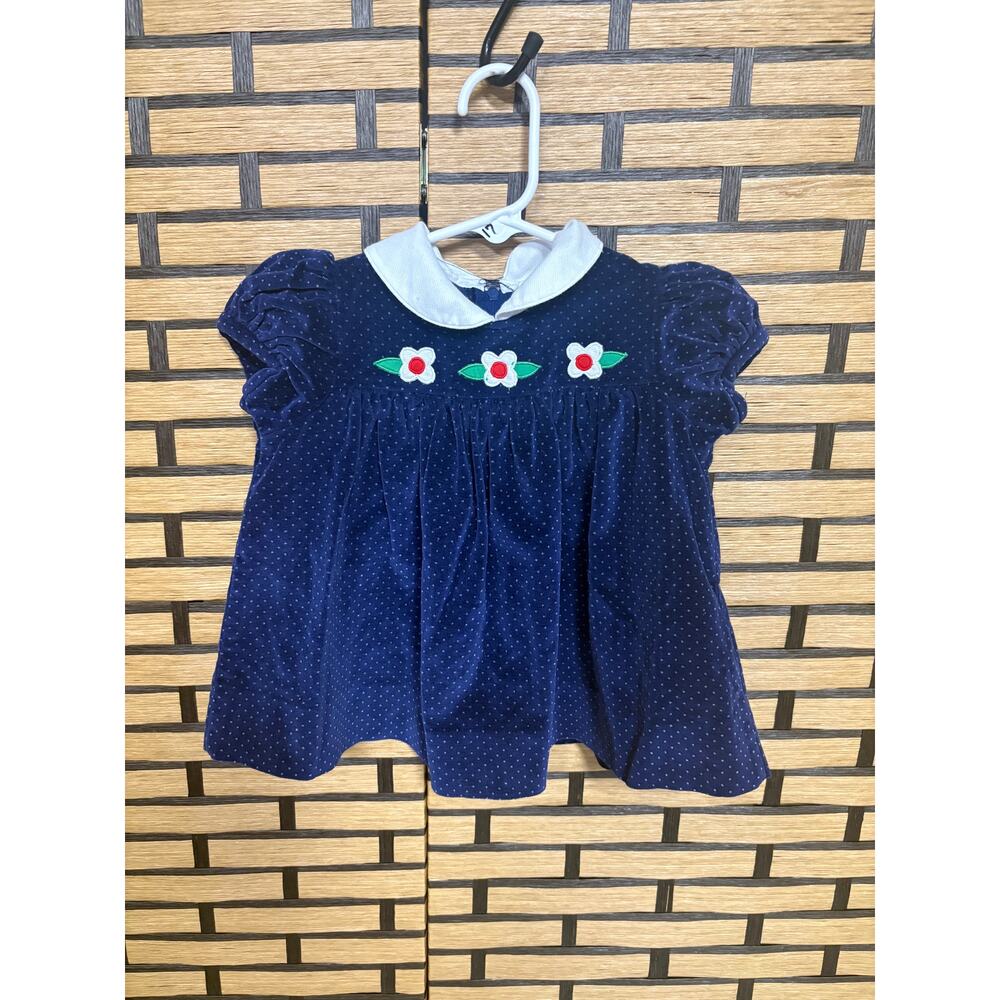 Navy Floral Dress‎ Size 24 Months